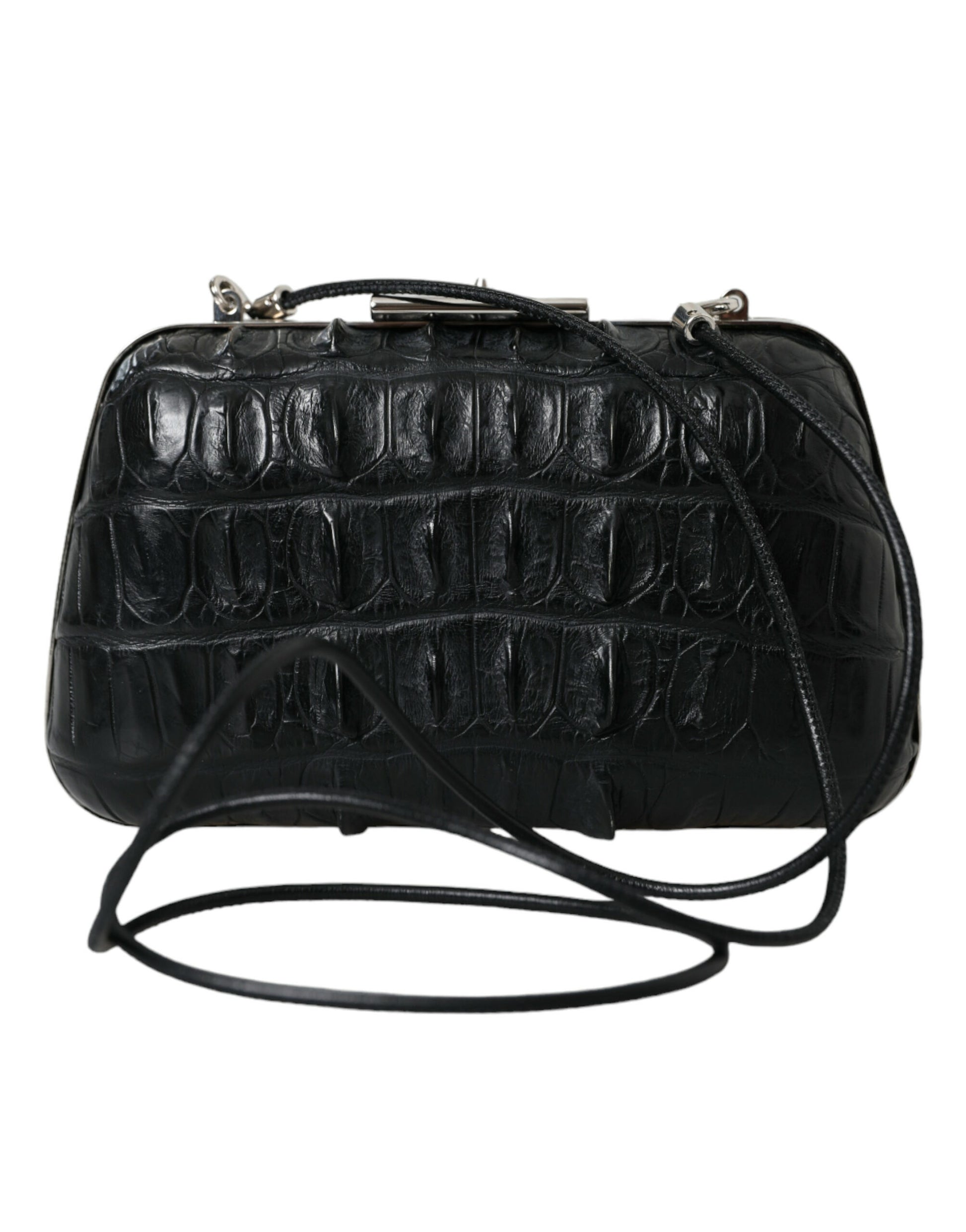 Balenciaga Black Exotic Skin Leather Shoulder Crossbody Box Clutch Bag - ClickThatClicks 