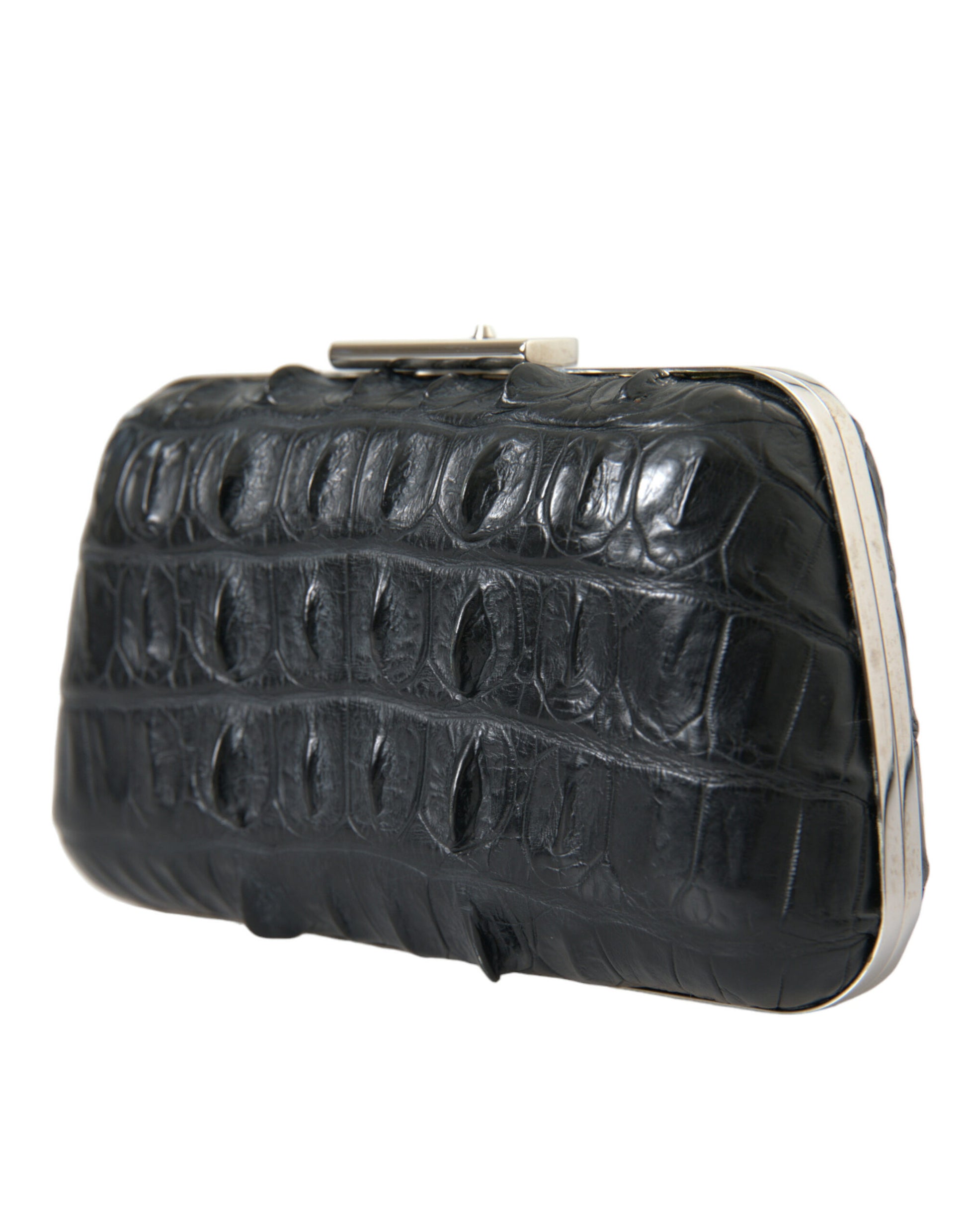 Balenciaga Black Exotic Skin Leather Shoulder Crossbody Box Clutch Bag - ClickThatClicks 