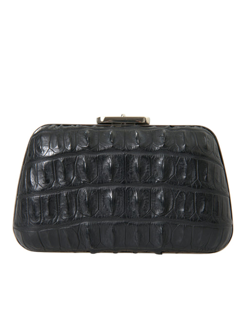 Balenciaga Black Exotic Skin Leather Shoulder Crossbody Box Clutch Bag - ClickThatClicks 