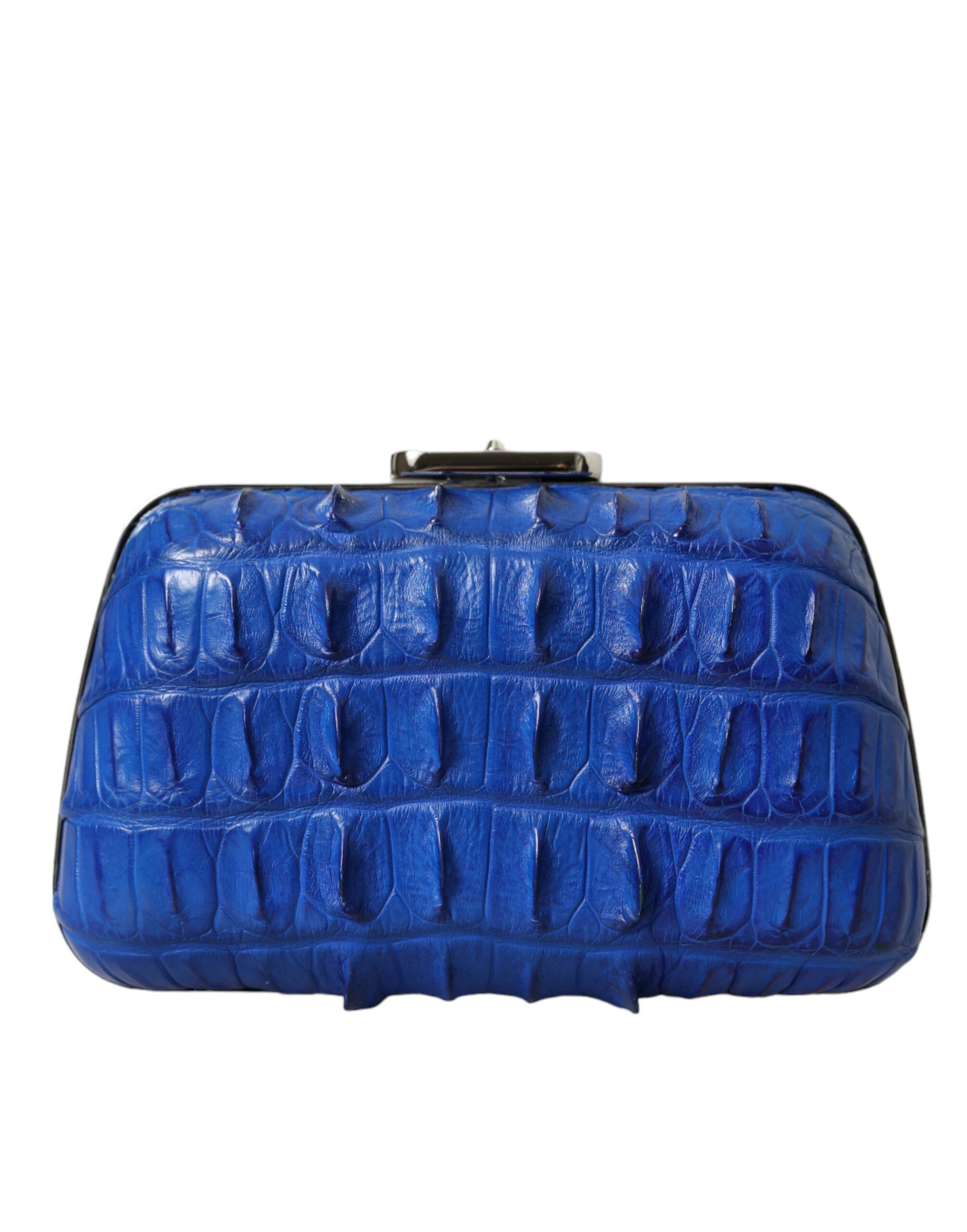 Balenciaga Blue Exotic Skin Leather Shoulder Crossbody Box Clutch Bag - ClickThatClicks 