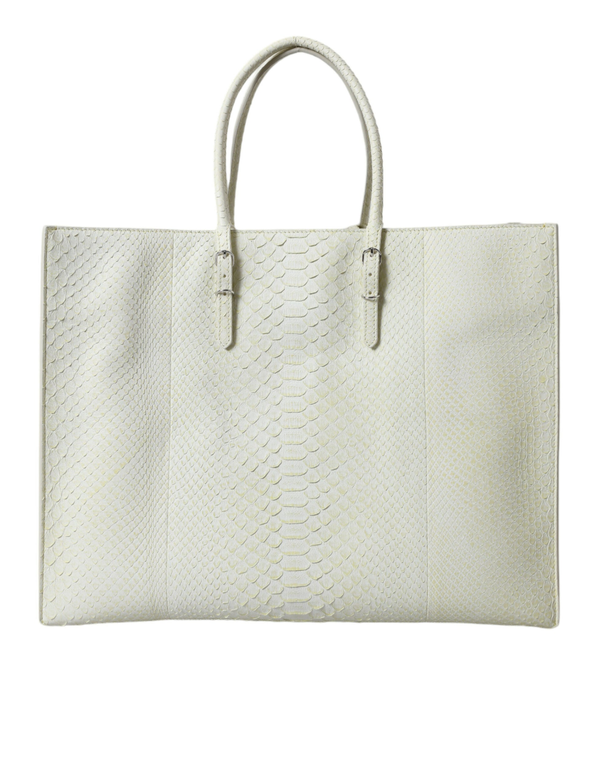 Balenciaga White Yellow Exotic Skin Leather Shopping Tote PAPIER Bag - ClickThatClicks 