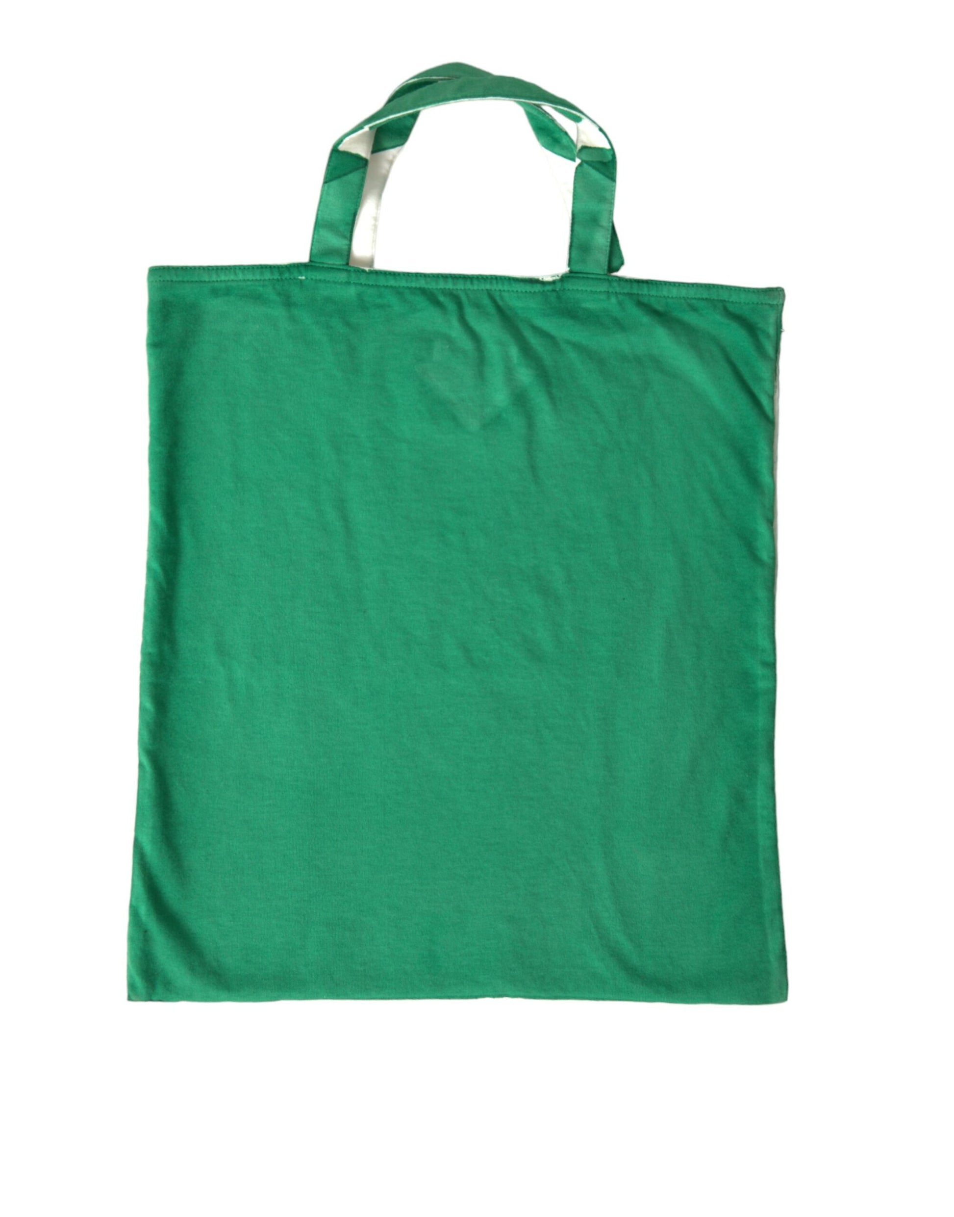 Prada Green Jersey Fabric Logo Shoulder Shopping Tote Shopping Bag - ClickThatClicks 
