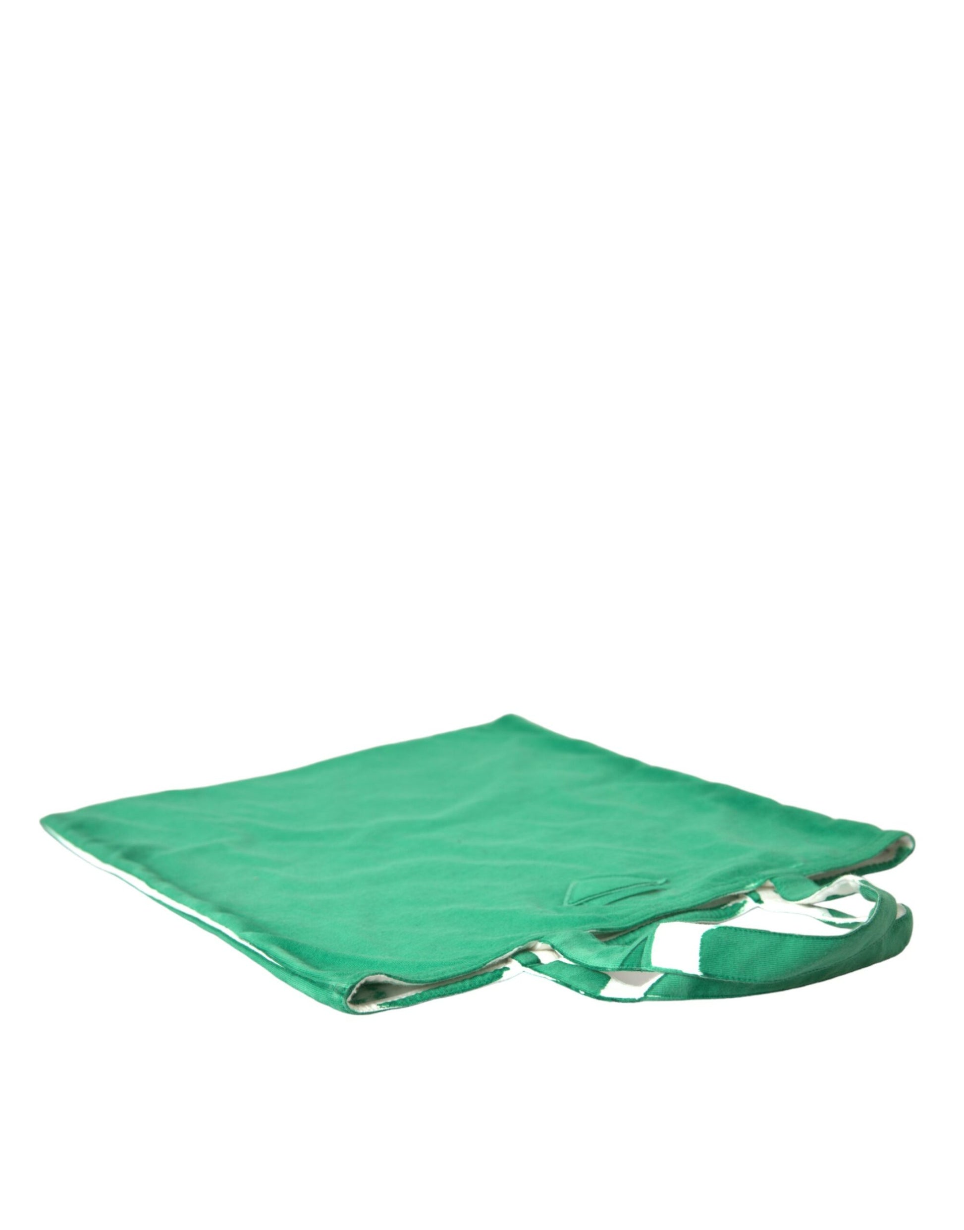 Prada Green Jersey Fabric Logo Shoulder Shopping Tote Shopping Bag - ClickThatClicks 