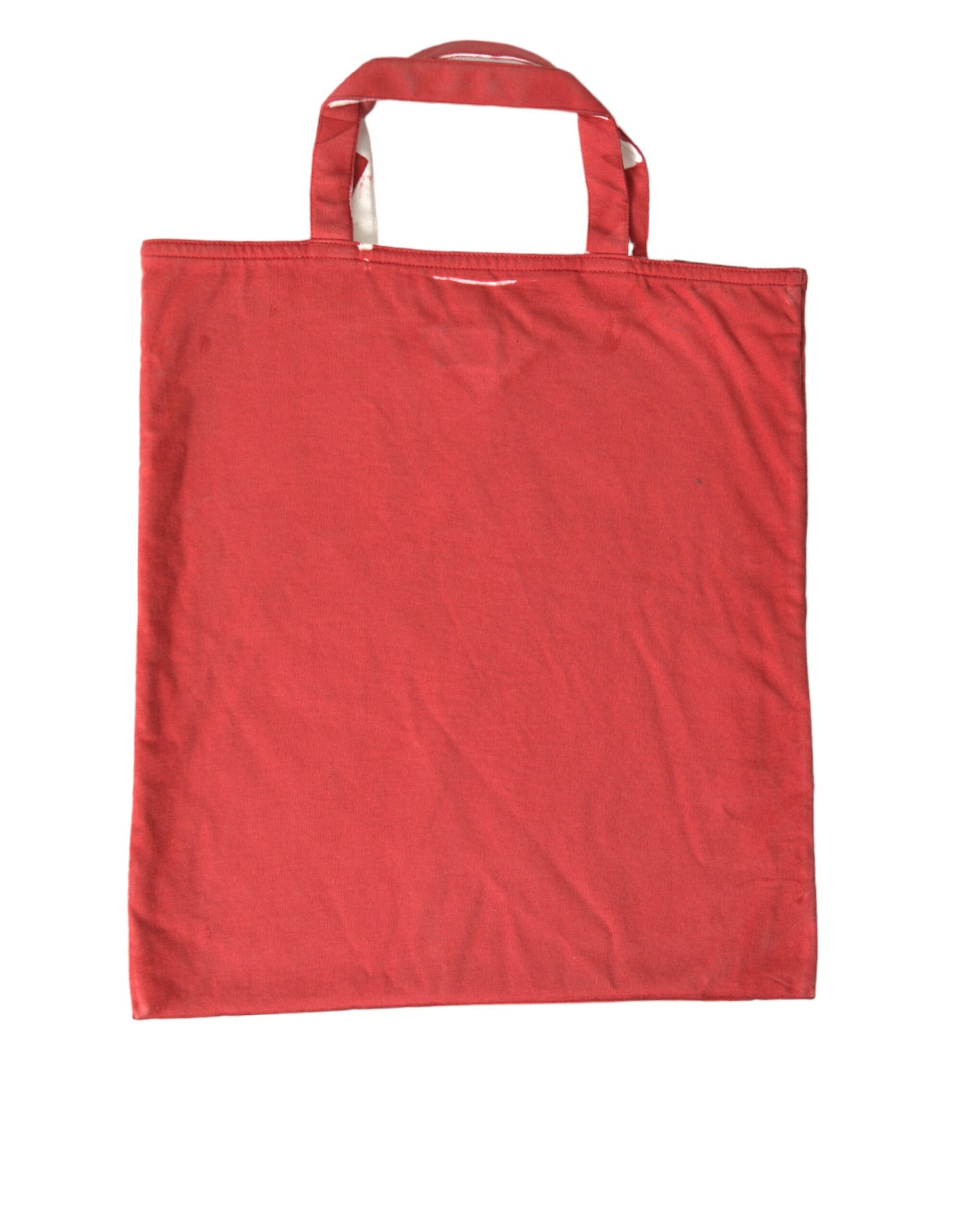 Prada Red Jersey Fabric Logo Shoulder Shopping Tote Bag - ClickThatClicks 