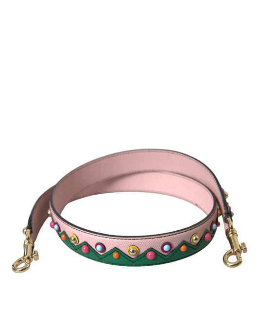 Dolce & Gabbana Pink Leather Handbag Accessory Shoulder Strap - ClickThatClicks 