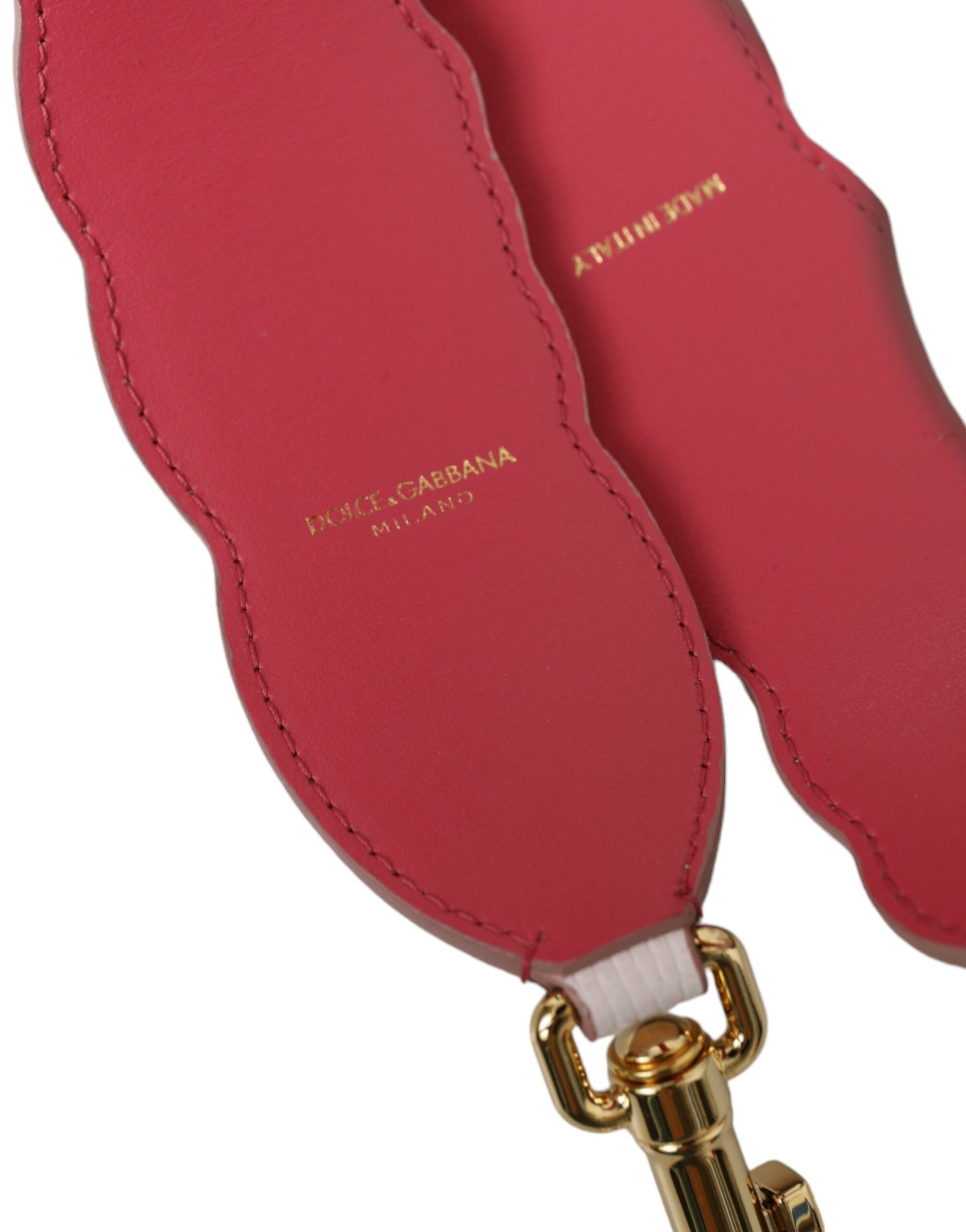 Dolce & Gabbana White Floral Leather Accessory Shoulder Strap - ClickThatClicks 