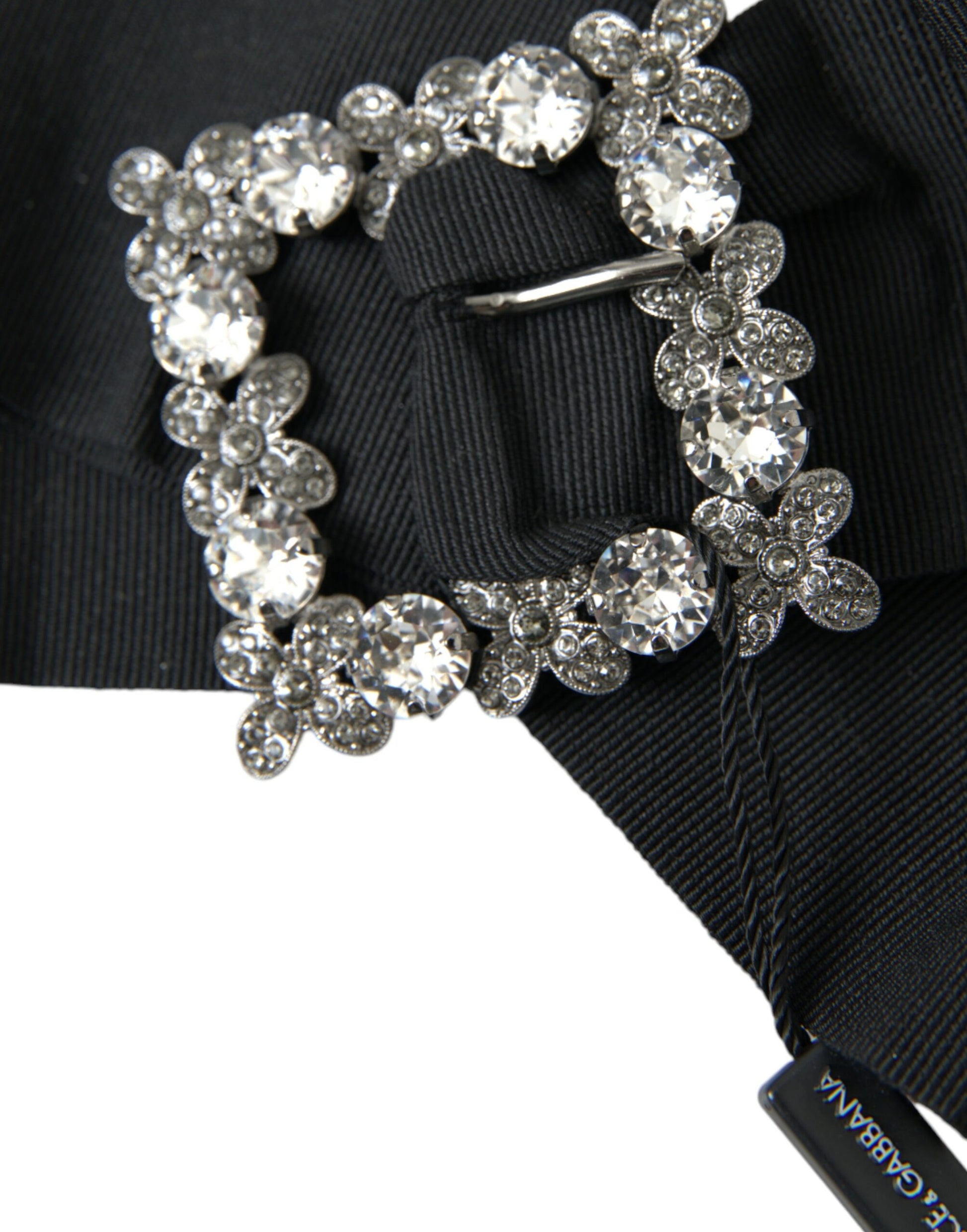 Dolce & Gabbana Black Swarovski Crystal Embellished Hair Clip - ClickThatClicks 