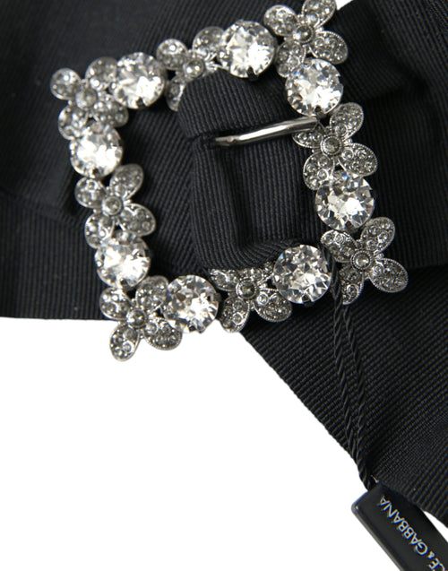 Dolce & Gabbana Black Swarovski Crystal Embellished Hair Clip - ClickThatClicks 