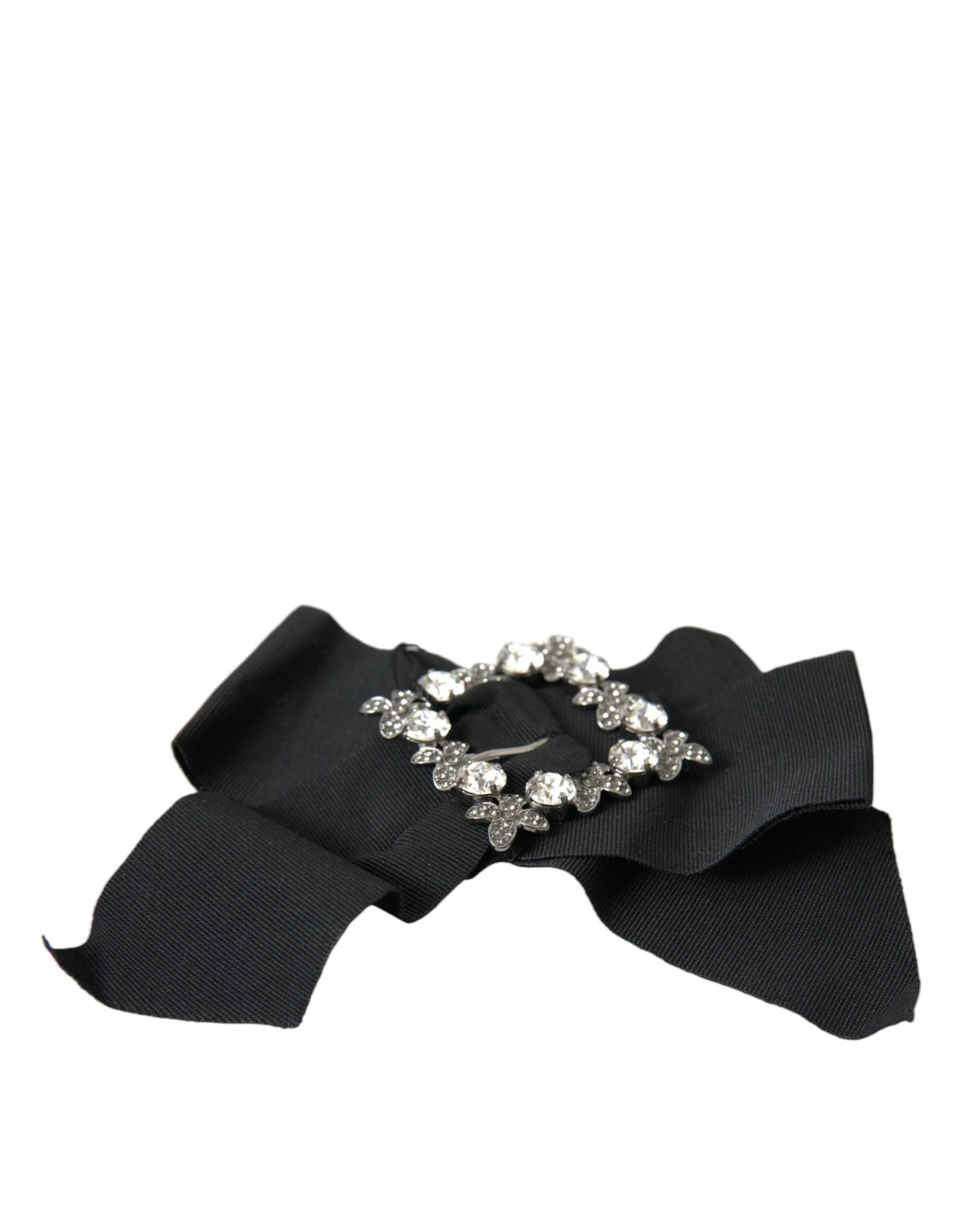 Dolce & Gabbana Black Swarovski Crystal Embellished Hair Clip - ClickThatClicks 