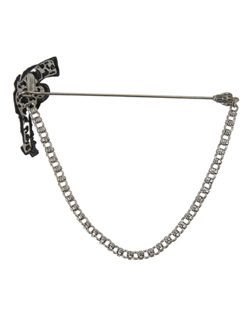 Dolce & Gabbana Brass Copper Silk Revolver Gun Men Brooch Lapel Pin - ClickThatClicks 