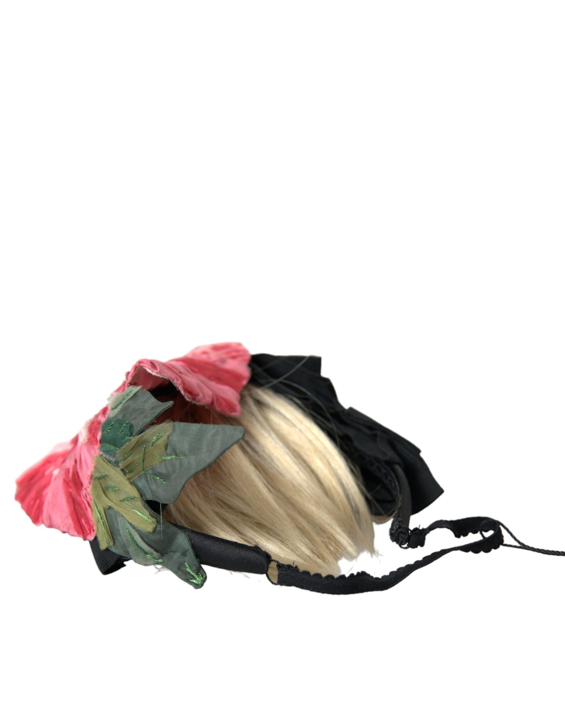 Dolce & Gabbana Black Viscose White Hair Parrucchiera Headband Diadem - ClickThatClicks 