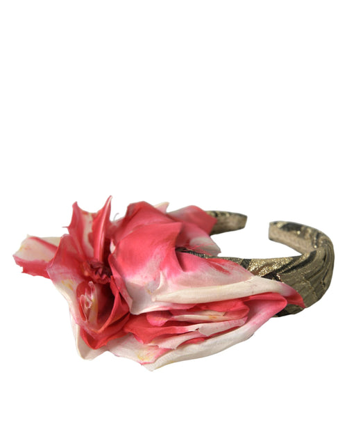 Dolce & Gabbana Multicolor Floral Applique Silk Women Headband Diadem - ClickThatClicks 