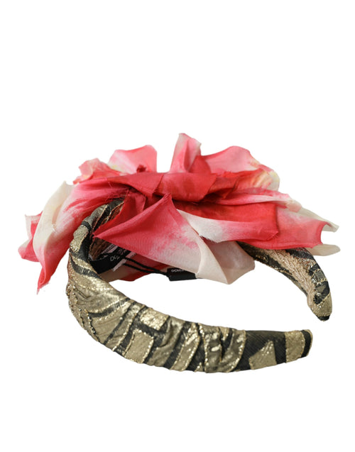 Dolce & Gabbana Multicolor Floral Applique Silk Women Headband Diadem - ClickThatClicks 