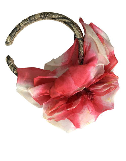 Dolce & Gabbana Multicolor Floral Applique Silk Women Headband Diadem - ClickThatClicks 