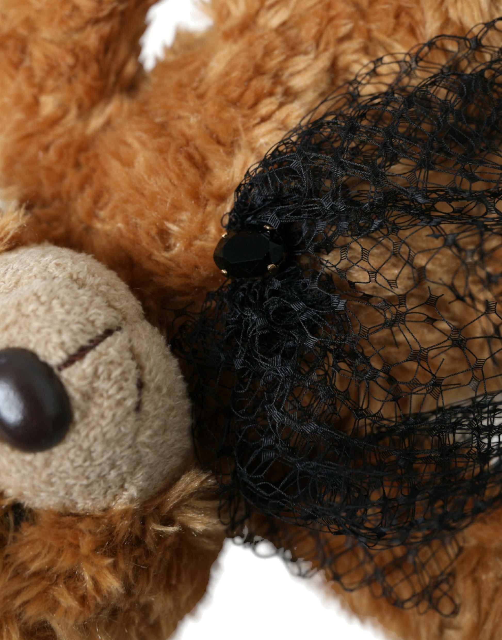 Dolce & Gabbana Brown Teddy Bear Gold Crystal Crown Hair Band Diadem - ClickThatClicks 