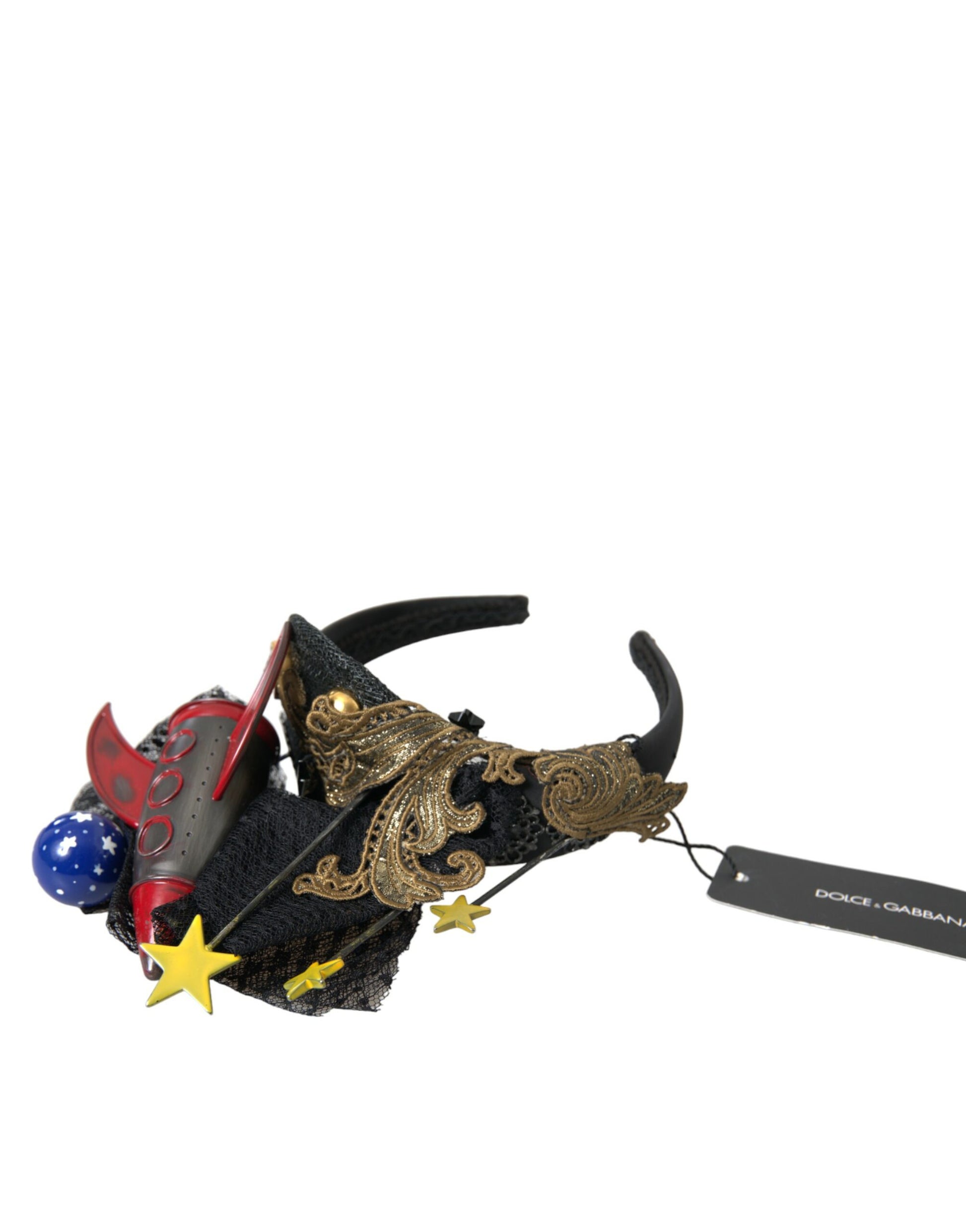 Dolce & Gabbana Multicolor Missile Rocket Crystal Stars Headband Diadem - ClickThatClicks 