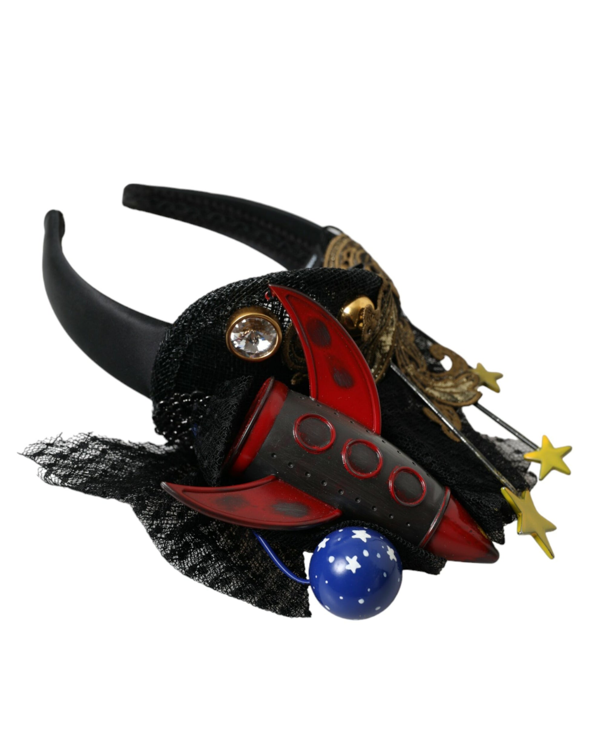 Dolce & Gabbana Multicolor Missile Rocket Crystal Stars Headband Diadem - ClickThatClicks 