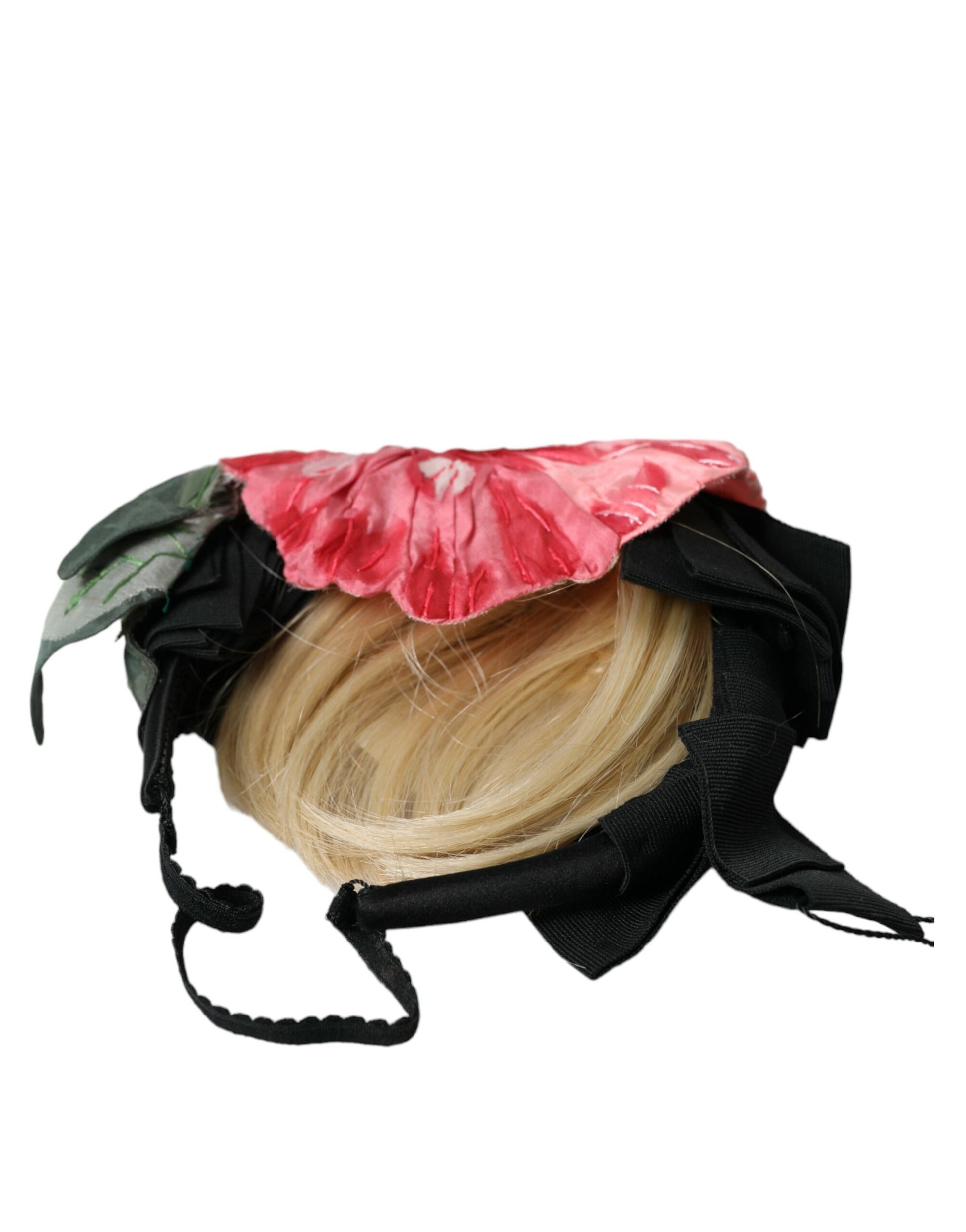 Dolce & Gabbana Black Viscose White Hair Parrucchiera Headband Diadem - ClickThatClicks 