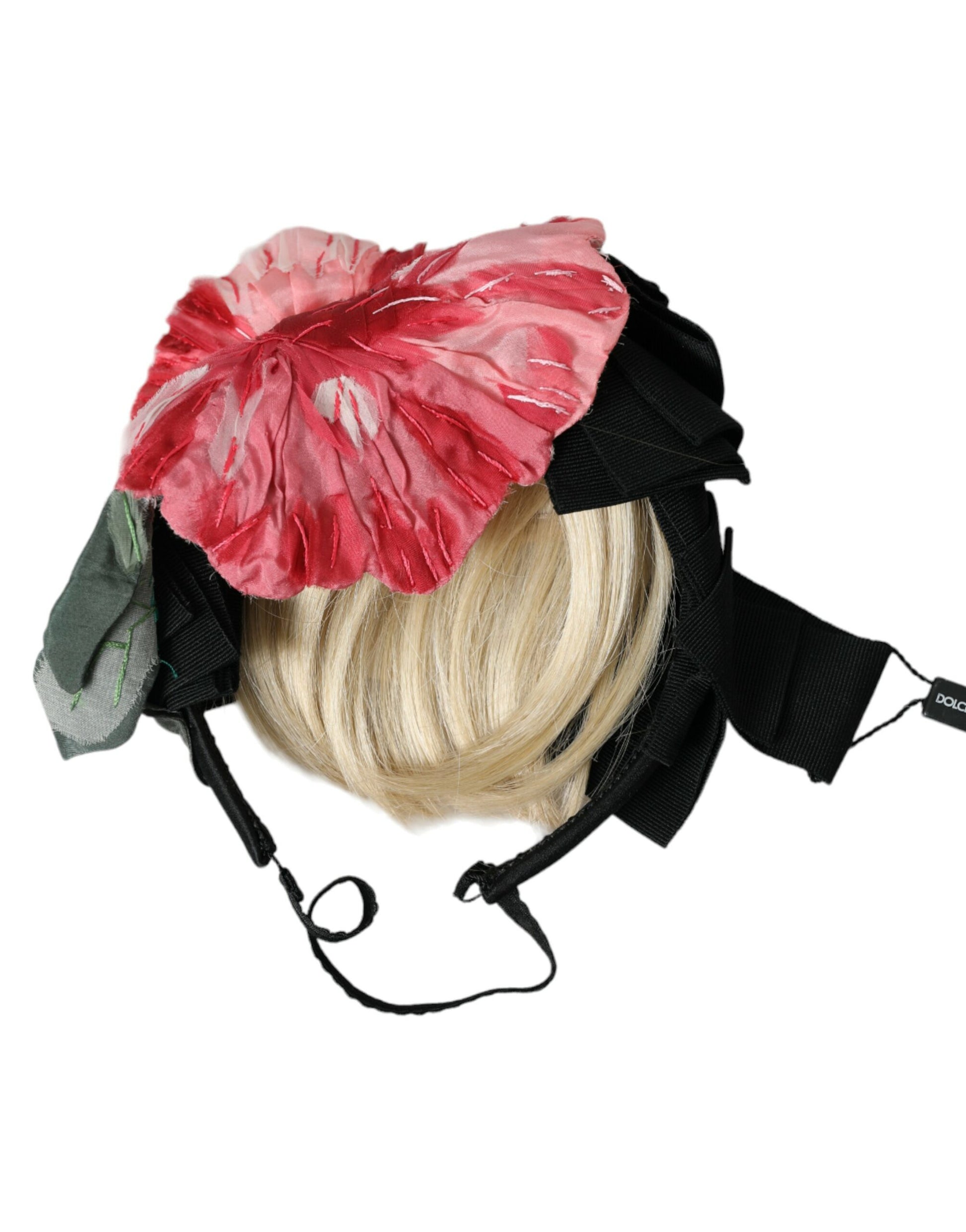 Dolce & Gabbana Black Viscose White Hair Parrucchiera Headband Diadem - ClickThatClicks 