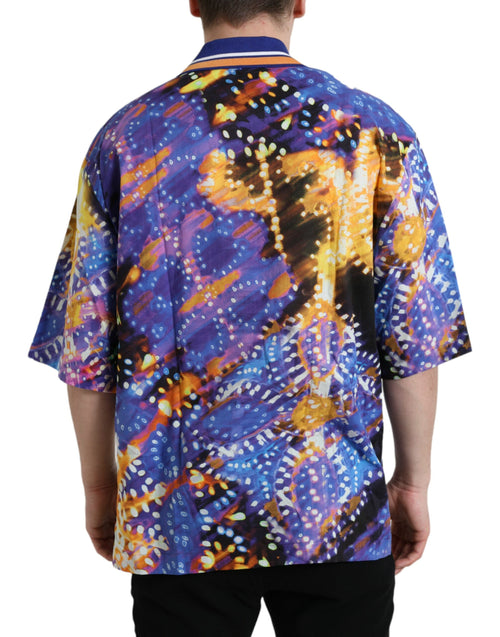 Dolce & Gabbana Multicolor Luminarie Print Cotton Casual Shirt - ClickThatClicks 