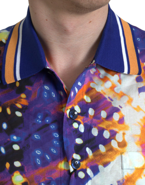 Dolce & Gabbana Multicolor Luminarie Print Cotton Casual Shirt - ClickThatClicks 