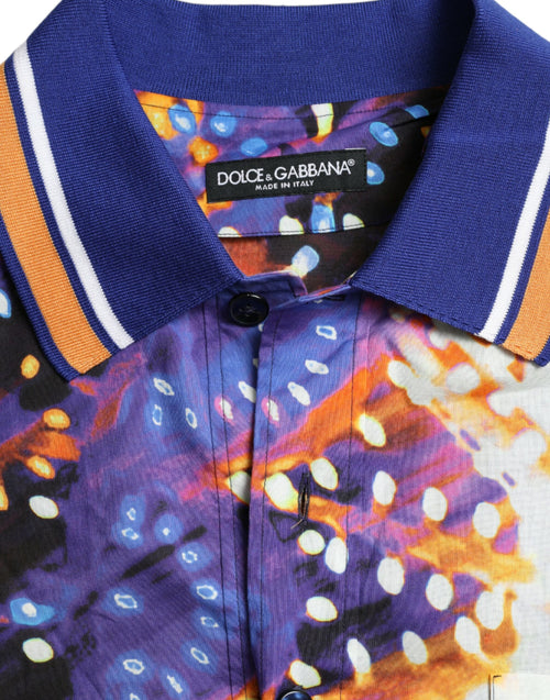 Dolce & Gabbana Multicolor Luminarie Print Cotton Casual Shirt - ClickThatClicks 