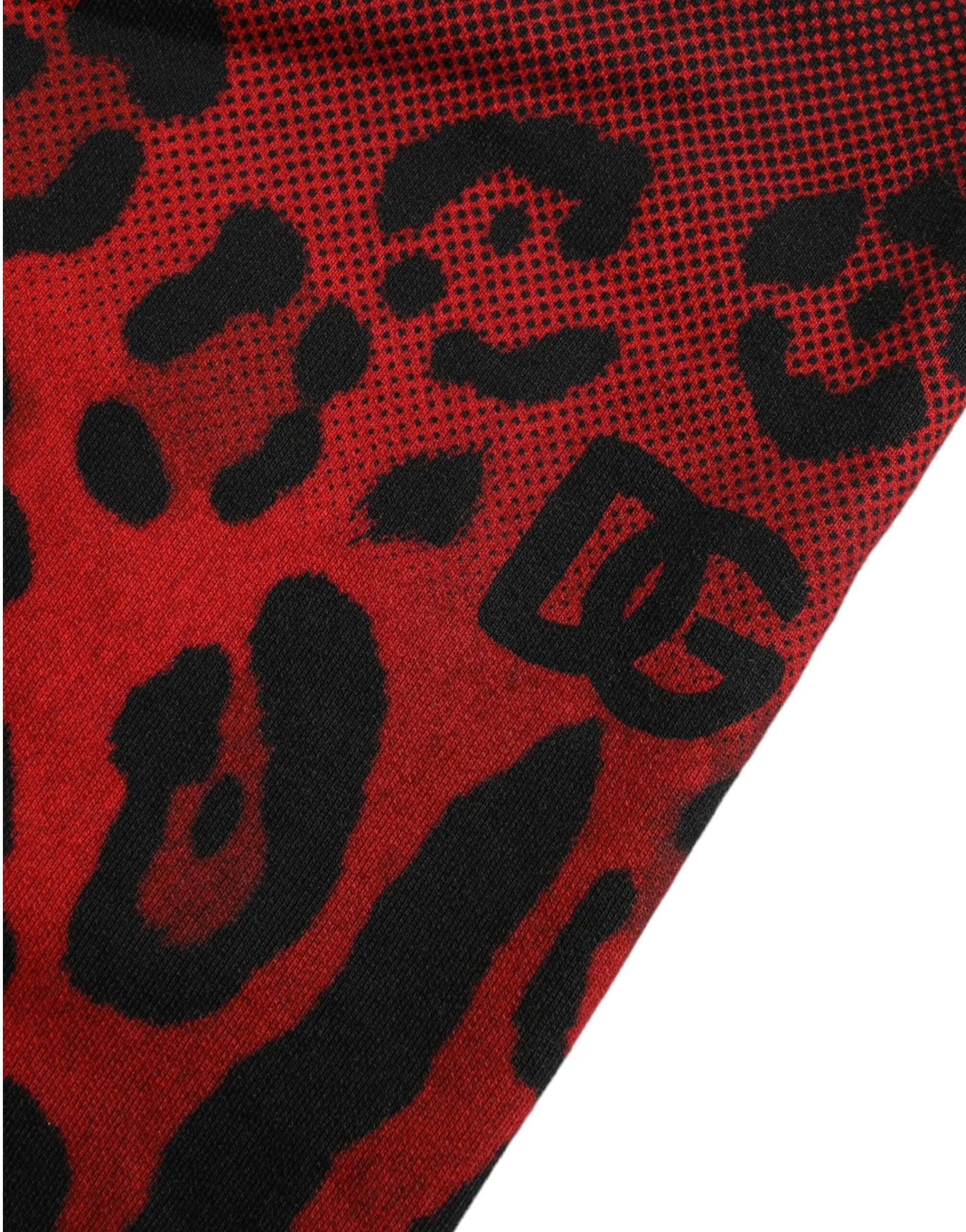 Dolce & Gabbana Red Leopard Print Cotton Bermuda Shorts - ClickThatClicks 