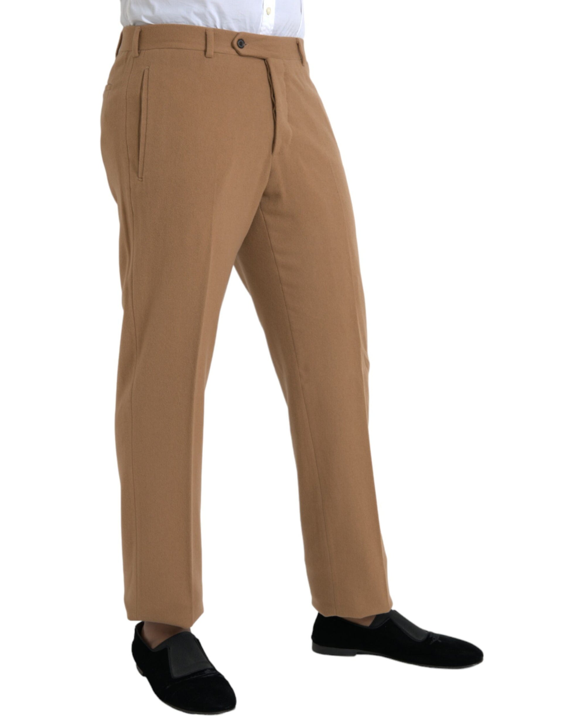 Prada Beige Cashmere Men Straight Fit Dress Pants - ClickThatClicks 