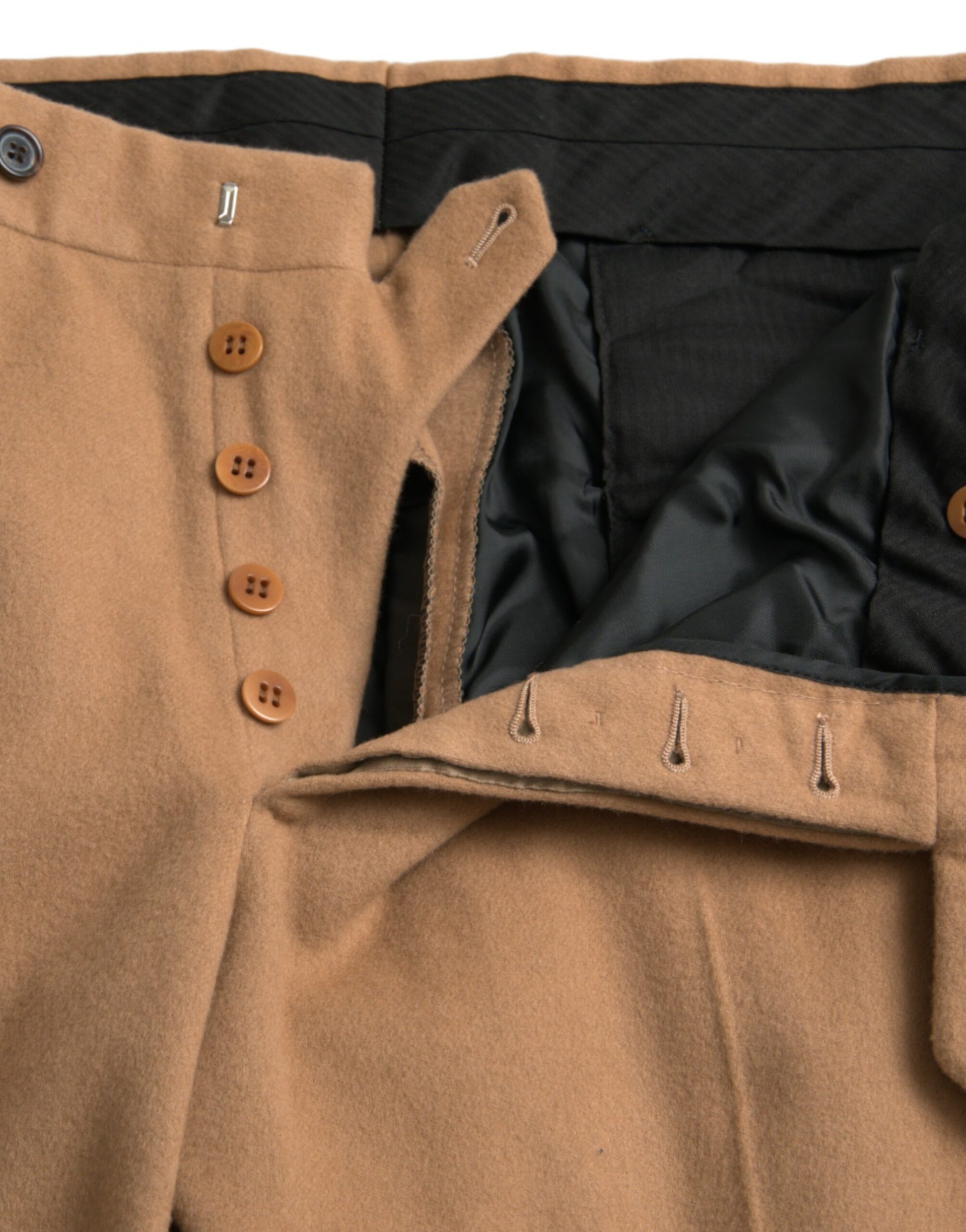 Prada Beige Cashmere Men Straight Fit Dress Pants - ClickThatClicks 
