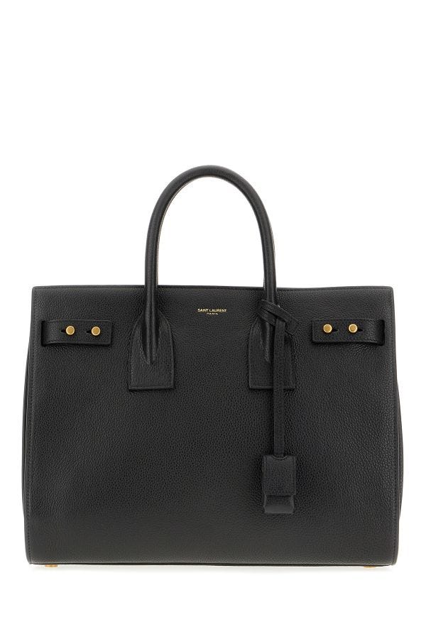 Saint Laurent Black Calf Leather Sac De Jour Handbag - ClickThatClicks 