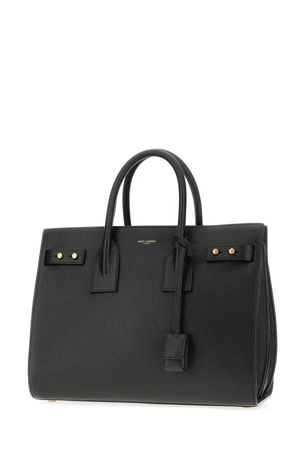 Saint Laurent Black Calf Leather Sac De Jour Handbag - ClickThatClicks 