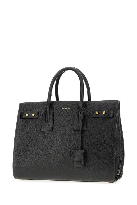 Saint Laurent Black Calf Leather Sac De Jour Handbag - ClickThatClicks 