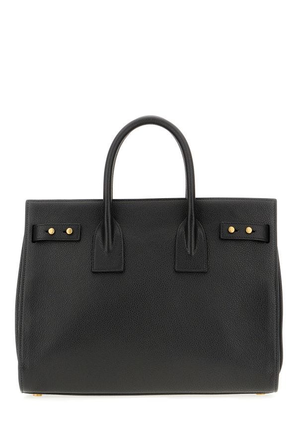 Saint Laurent Black Calf Leather Sac De Jour Handbag - ClickThatClicks 