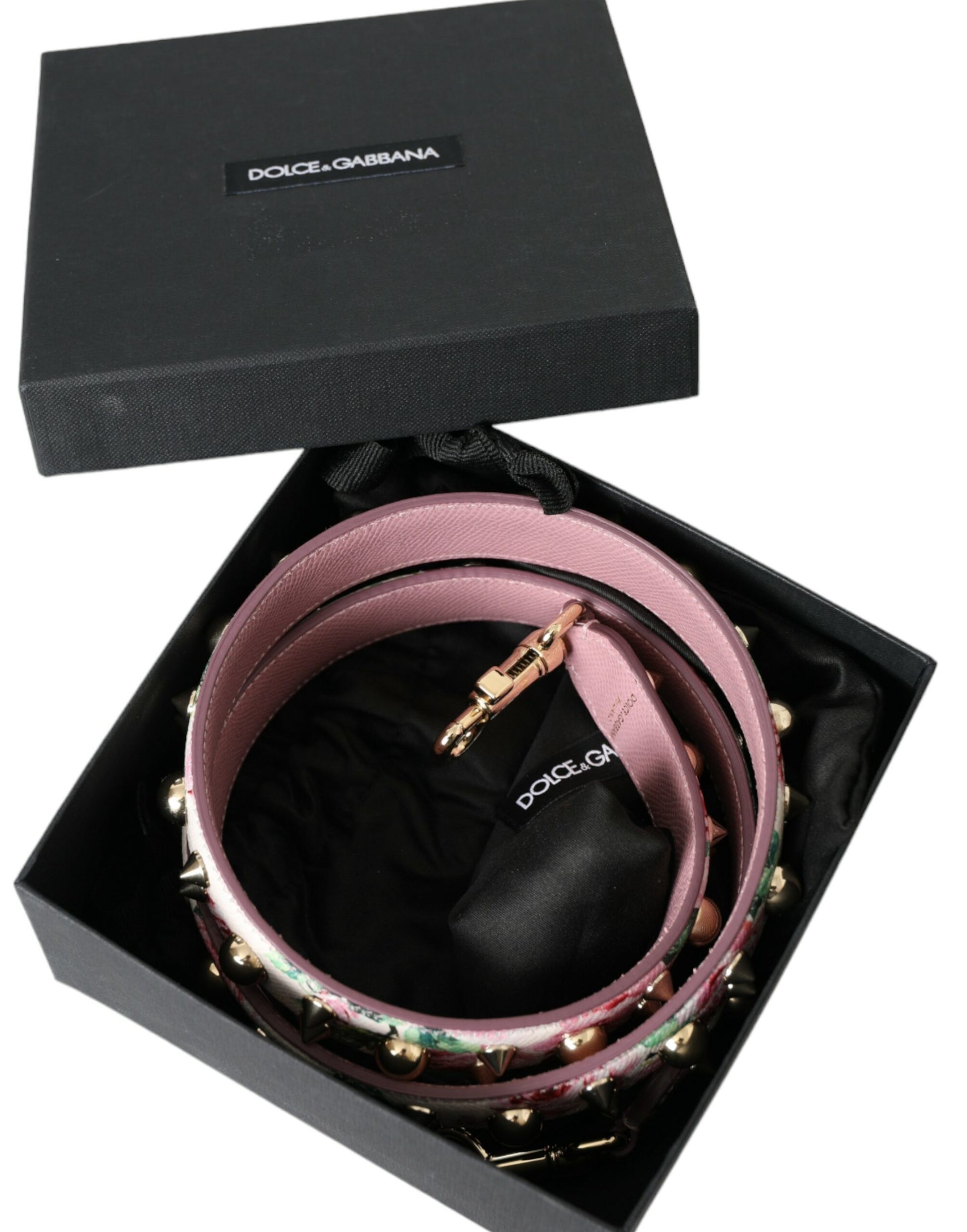 Dolce & Gabbana Pink Floral Handbag Accessory Shoulder Strap - ClickThatClicks 
