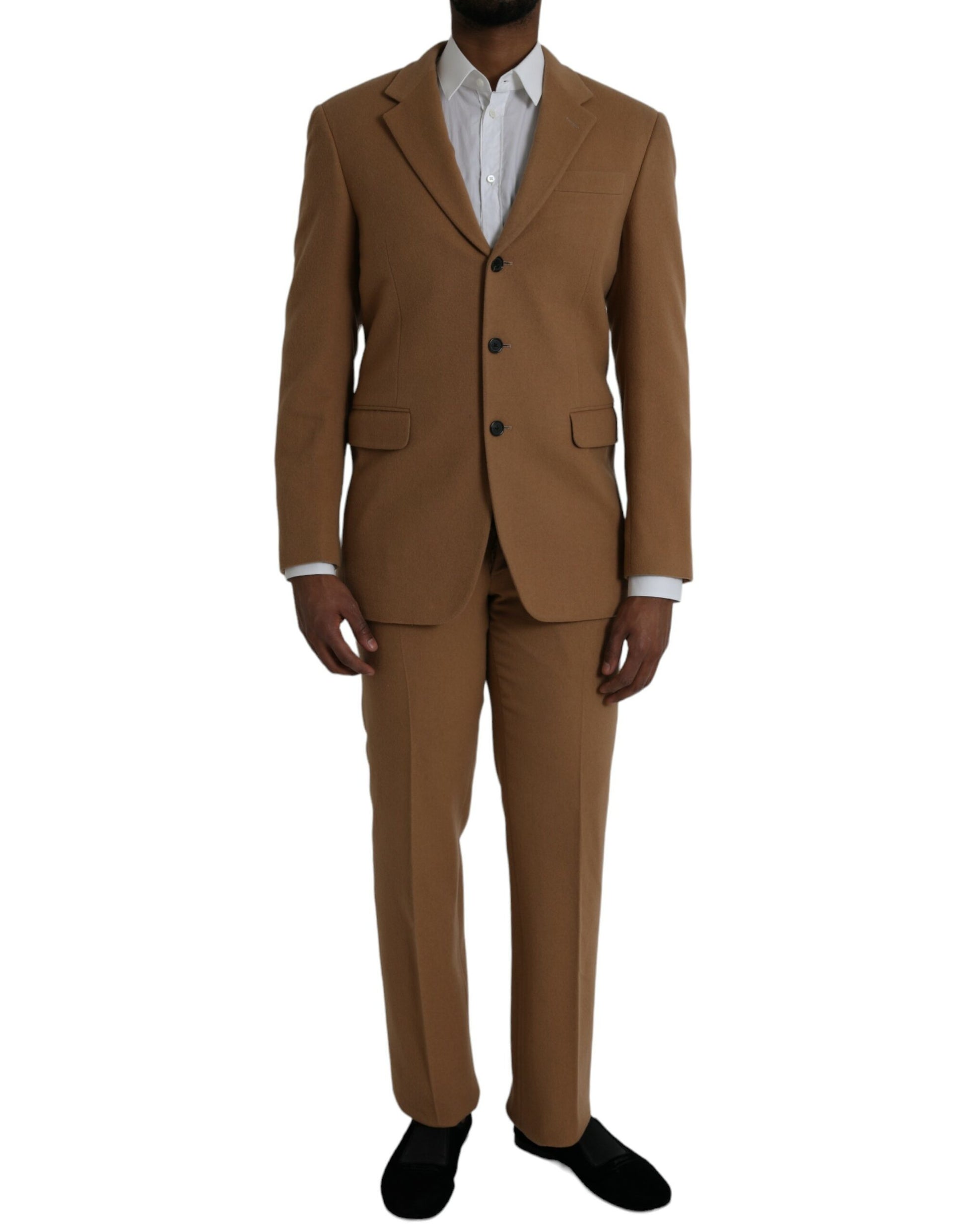 Prada Brown Cashmere 2 Piece Single Breasted Suit - ClickThatClicks 