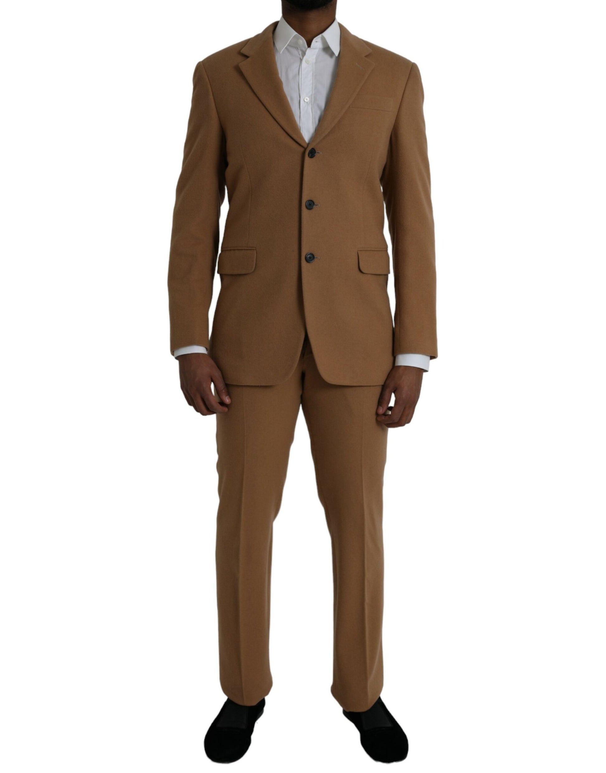 Prada Brown Cashmere 2 Piece Single Breasted Suit - ClickThatClicks 