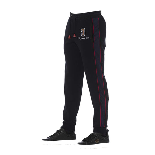 Trussardi Black Cotton Men Sports Pants - ClickThatClicks 