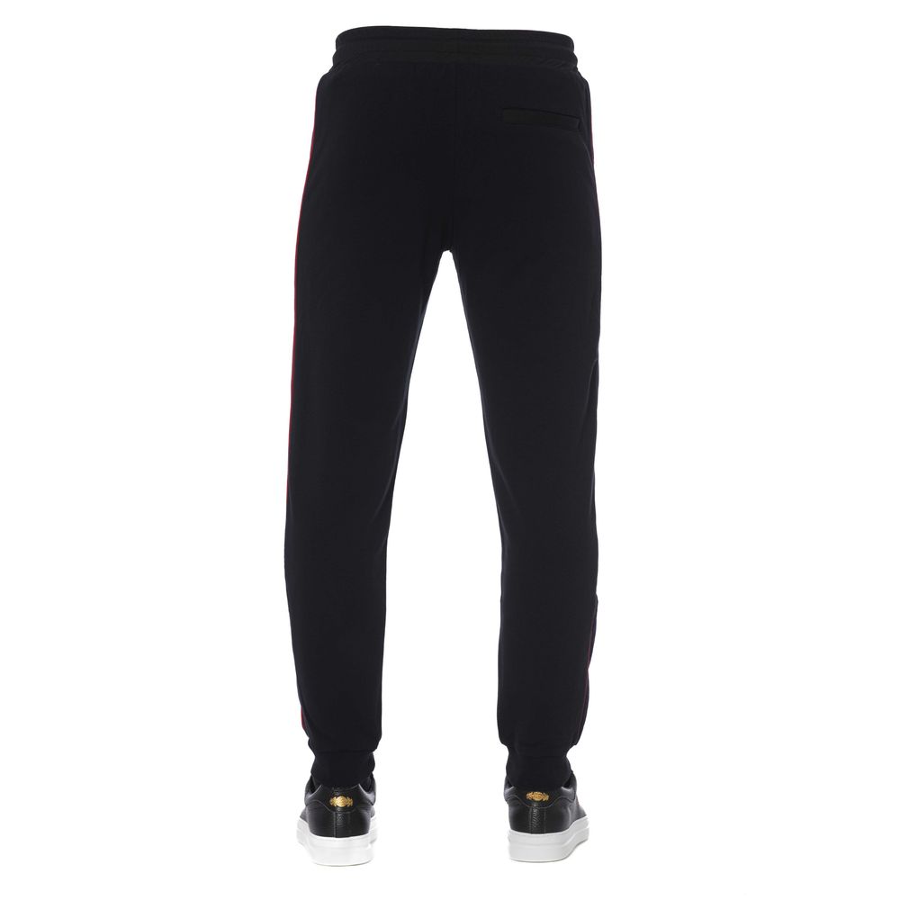 Trussardi Black Cotton Men Sports Pants - ClickThatClicks 