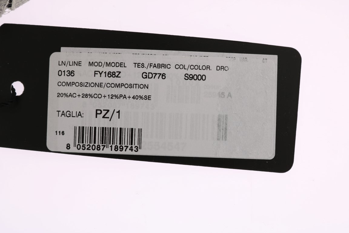 Dolce & Gabbana Black White Floral Lace Crystal Hair Claw - ClickThatClicks 