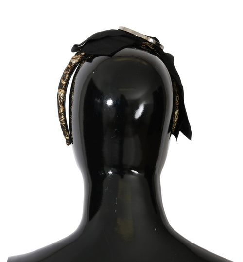 Dolce & Gabbana Black Crystal White Diadem Headband - ClickThatClicks 
