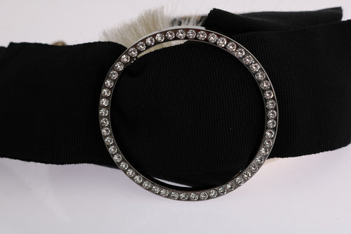Dolce & Gabbana Black Crystal White Diadem Headband - ClickThatClicks 