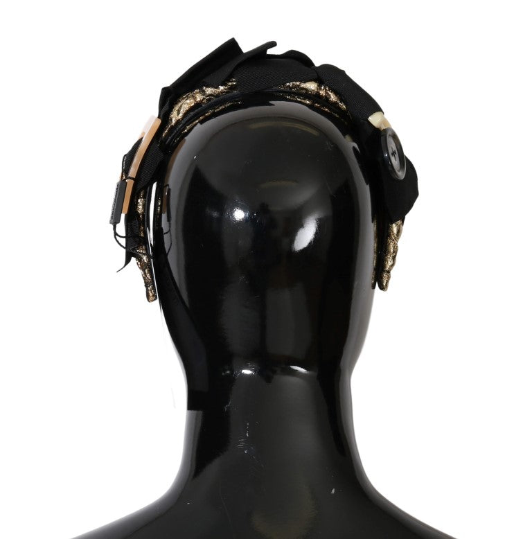 Dolce & Gabbana Clear Crystal Brown Hair Headband - ClickThatClicks