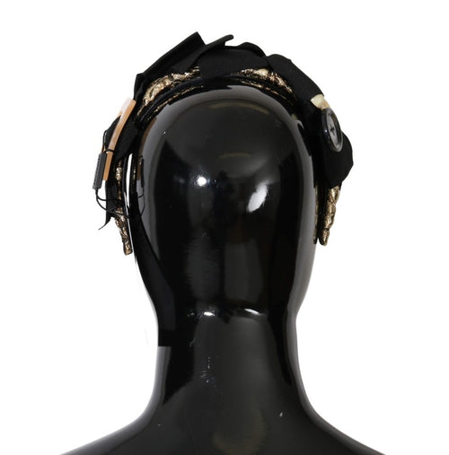 Dolce & Gabbana Clear Crystal Brown Hair Headband - ClickThatClicks 