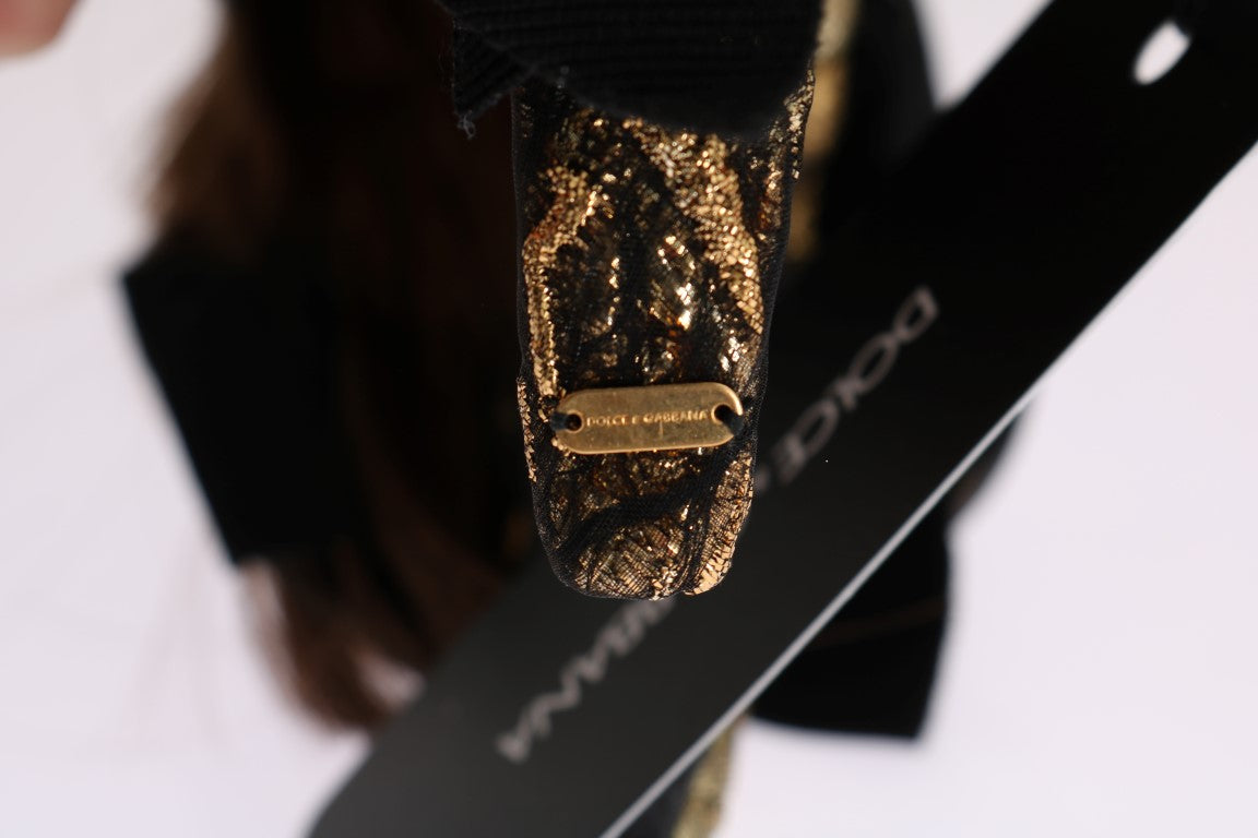 Dolce & Gabbana Clear Crystal Brown Hair Headband - ClickThatClicks