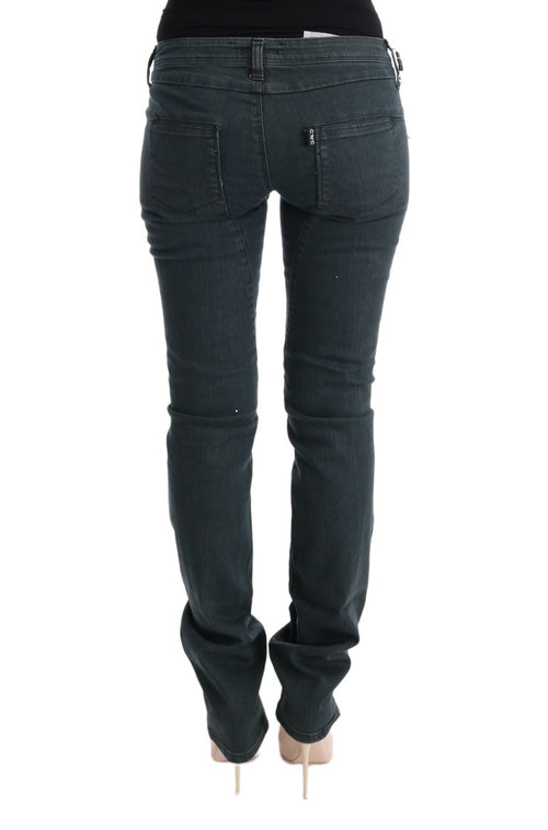 Costume National Gray Cotton Superslim Denim Jeans - ClickThatClicks 