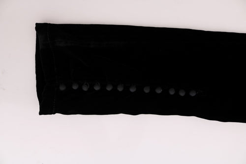 Ermanno Scervino Black Velvet Slim Fit Pants - ClickThatClicks 