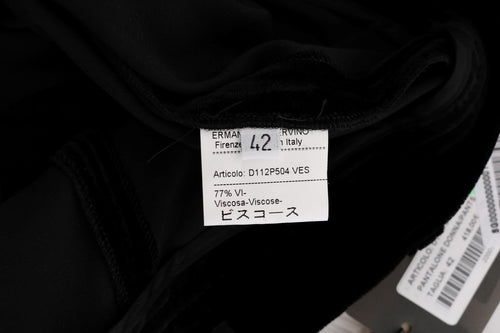 Ermanno Scervino Black Velvet Slim Fit Pants - ClickThatClicks 