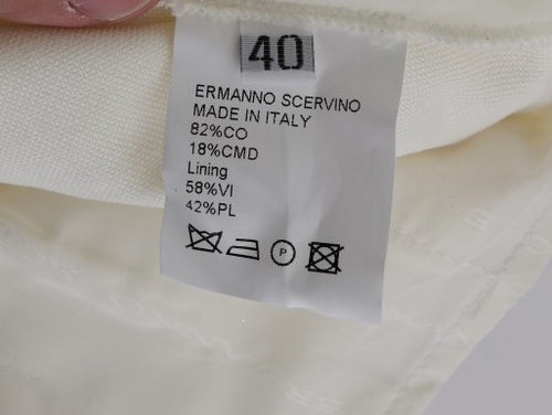 Ermanno Scervino White Cotton Regular Fit Casual Pants - ClickThatClicks 