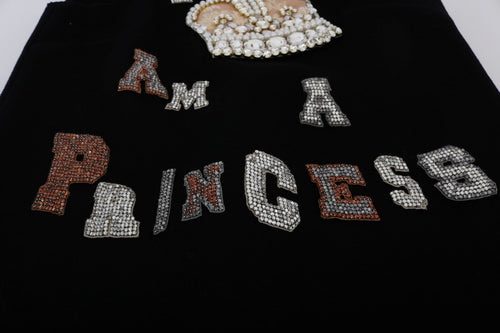 Dolce & Gabbana Black I AM A PRINCESS Crystal Shift Dress - ClickThatClicks 