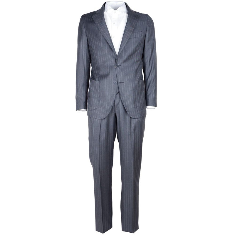 Made in Italy Gray Wool Men's Suit
